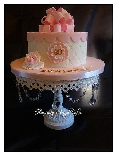 80th Birthday cake - Cake by Heavenly Angel Cakes