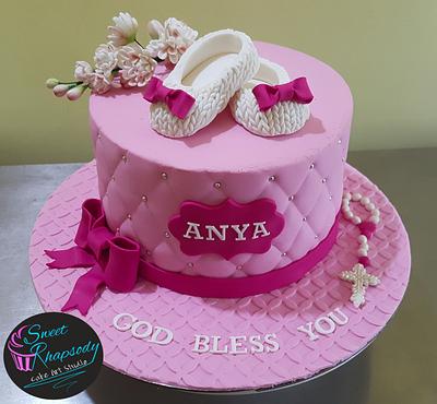 Christening Cake - Cake by Sweet Rhapsody Cake Art Studio