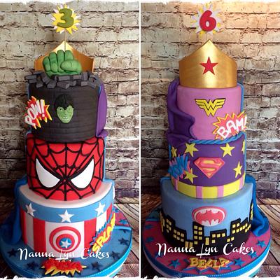 Double sided Birthday cake - Cake by Nanna Lyn Cakes
