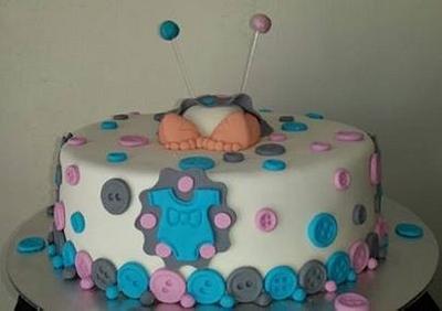 Unknown gender baby shower cake - Cake by CupCake Garage