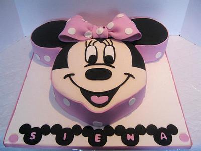 MINNIE MOUSE FACE  - Cake by Enza - Sweet-E