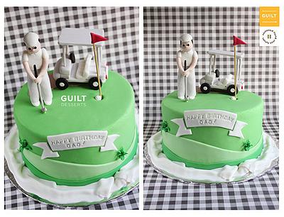 Golfer Birthday Cake - Cake by Guilt Desserts