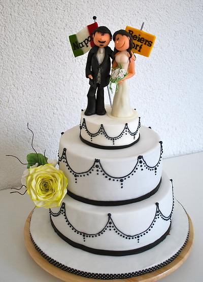 Italian + German Wedding Cake - Cake by Simone Barton