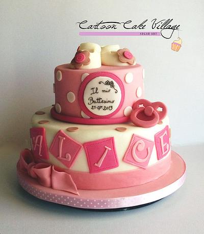 Alice's  baptism cake - Cake by Eliana Cardone - Cartoon Cake Village