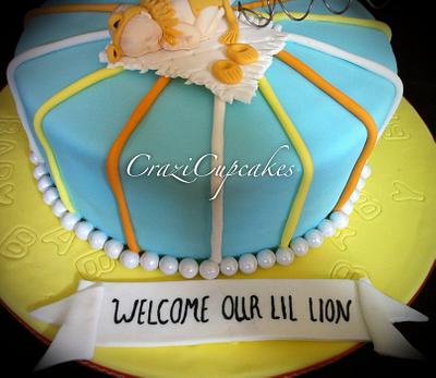 Lil Lion Baby Shower Cake - Cake by Megan Cazarez