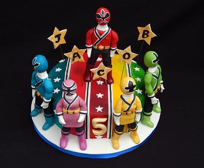 Go Go Power Rangers Ninja! - Cake by Elizabeth Miles Cake Design