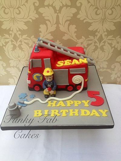 Fire Engine cake  - Cake by funkyfabcakes