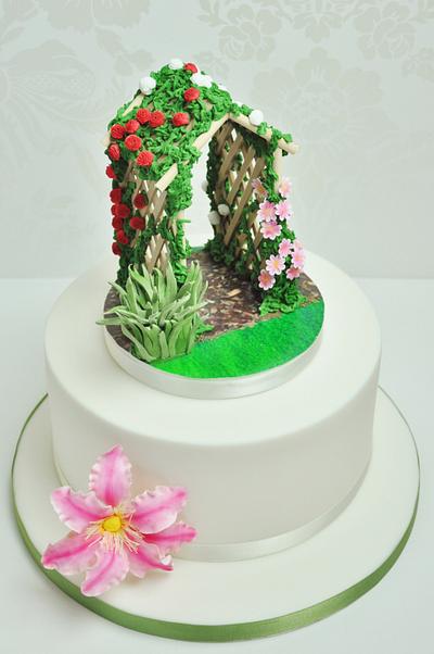 Treasured garden birthday cake - Cake by Mrs Robinson's Cakes