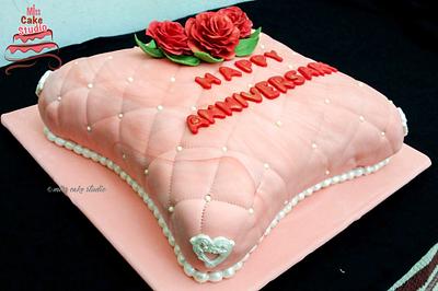 Wedding Anniversary Pillow Cake - Cake by Miss Cake Studio