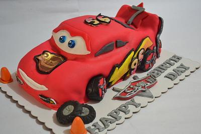 cars theme cake , mcqueen, cars cake, lightning mcqueen - Cake by SWEET CONFECTIONS BY QUEENIE