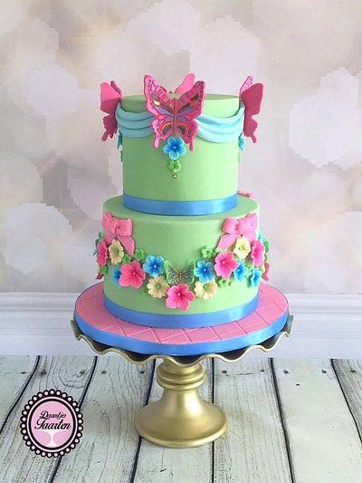 Flowers and butterflies  - Cake by Daantje