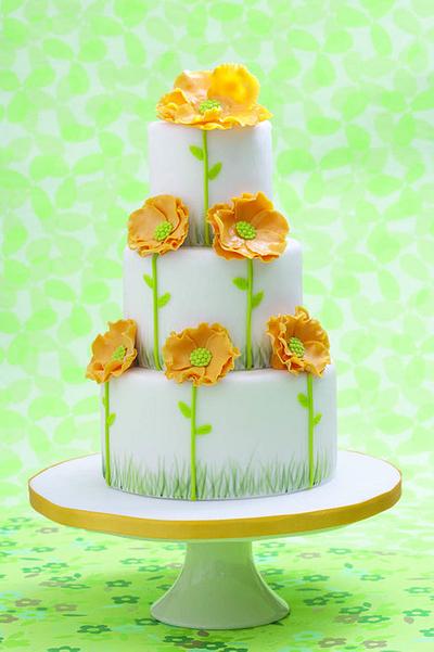 wedding yellow poppi - Cake by Alessandra