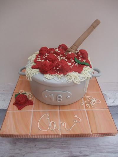 Spaghetti and meat balls !  - Cake by The Stables Pantry 