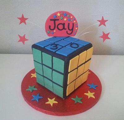 Rubik's Cube - Cake by The Custom Cakery