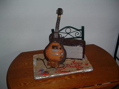 Guitar and Amp - Cake by Debra
