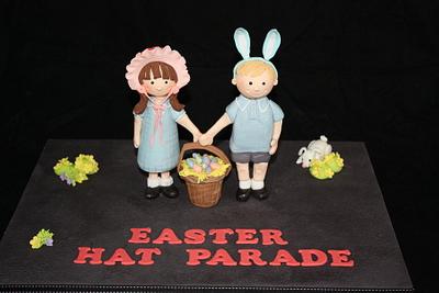 "Easter Hat Parade' - sugar art piece - Cake by Pam