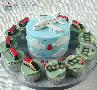 Planes and Trains Cake - Cake by Amanda’s Little Cake Boutique