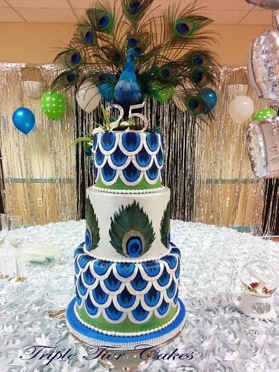 Peacock Cake - Cake by Triple Tier Cakes
