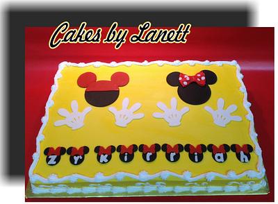 Mickey & Minnie Birthday Sheet Cake - Cake by Lanett