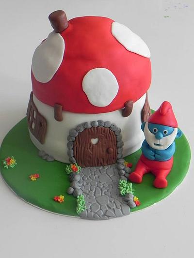 cake smurfs - Cake by cendrine