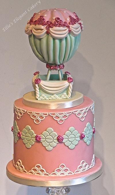 Vintage hot air balloon x - Cake by Ellie @ Ellie's Elegant Cakery