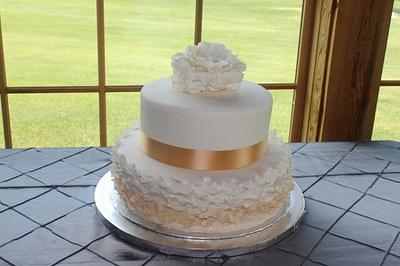 Wedding cake.  - Cake by Deb