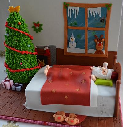 Sleepy Santa - Cake by I Cake You