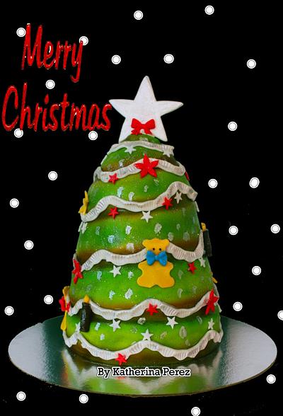 Merry Christmas cake - Cake by Super Fun Cakes & More (Katherina Perez)