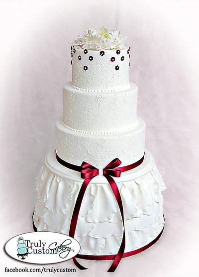Dress Inspired Wedding Cake - Cake by TrulyCustom