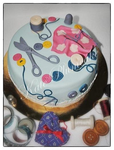 Sewing cake - Cake by Kate Plumcake