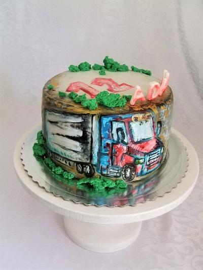 Cake with truck  - Cake by Vebi cakes