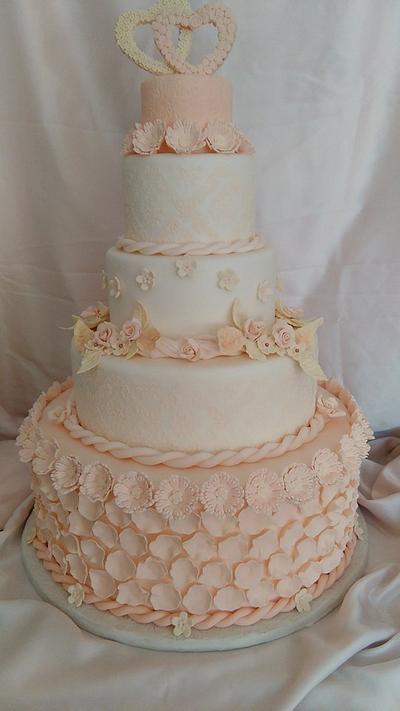 Wedding cake  - Cake by virgincakes17