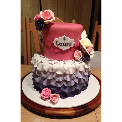 Ruffles, roses and butterflies  - Cake by Bianca Marras