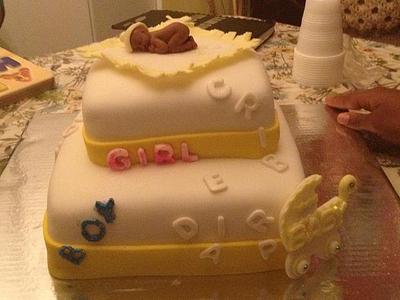 baby shower cake - Cake by kangaroocakegirl