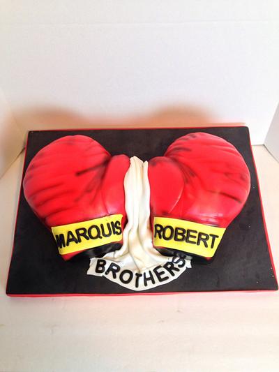 Boxing gloves cake - Cake by Sheri Hicks