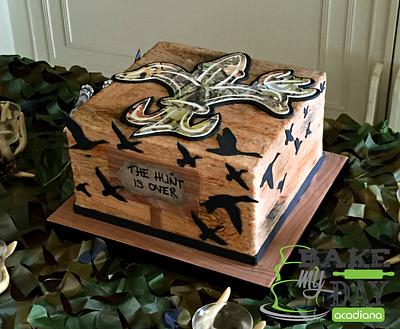 Sportsmans Fleur De Lis grooms - Cake by Bake My Day Acadiana