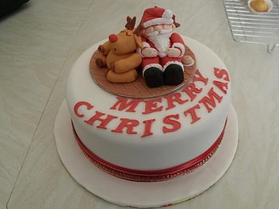 christmas cake - Cake by zoe