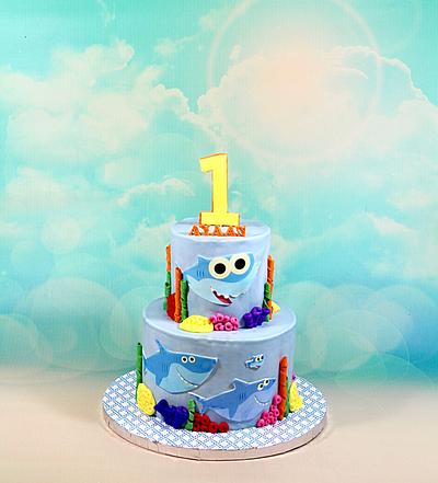 Baby shark theme - Cake by soods