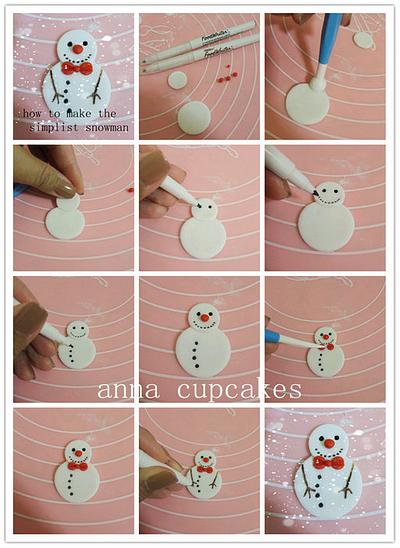 the simplist snowman - Cake by annacupcakes