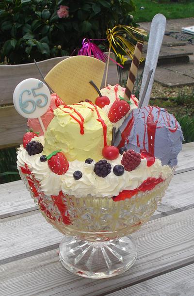 Ice cream sundae cake - Cake by That Cake Lady