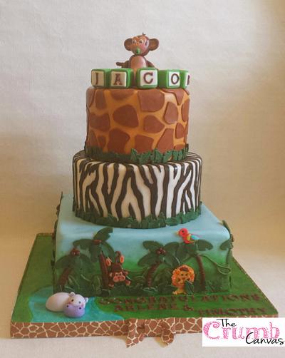 Jungle baby shower cake - Cake by Alexis M