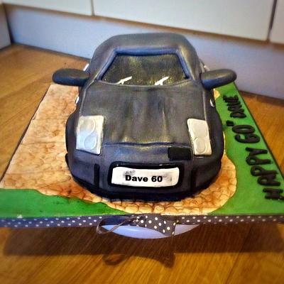 Nissan 350z 60th Birthday cake  - Cake by Rhian -Higgins Home Bakes 