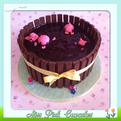 Pig mud bath  - Cake by Rachel Bosley 