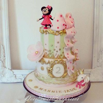 2 tier Minnie and Peppa birthday cake - Cake by Dee