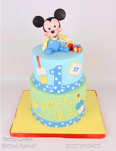 Baby Mickey Mouse cake  - Cake by BettyCakesEbthal 