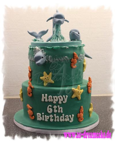 Dolphin Birthday Cake - Cake by AS Dreamcake
