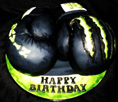 Boxing gloves - Cake by fitzy13