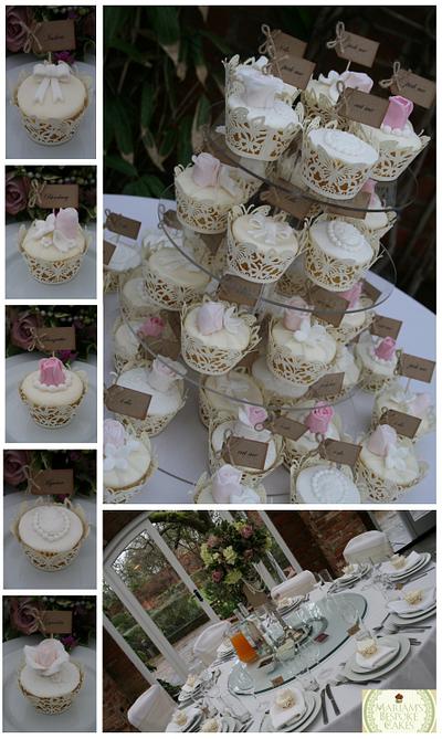 Vintage wedding cupcakes  - Cake by Mariam's bespoke cakes