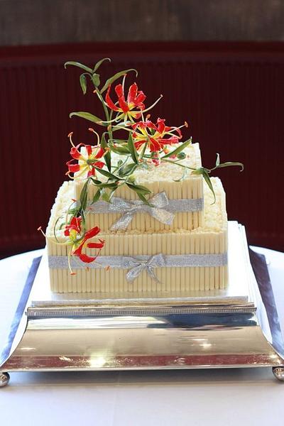Flame Lily Cake Toppers - Cake by Calli Creations