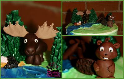 Canadian Wildlife Baby Shower - Cake by Enticing Cakes Inc.